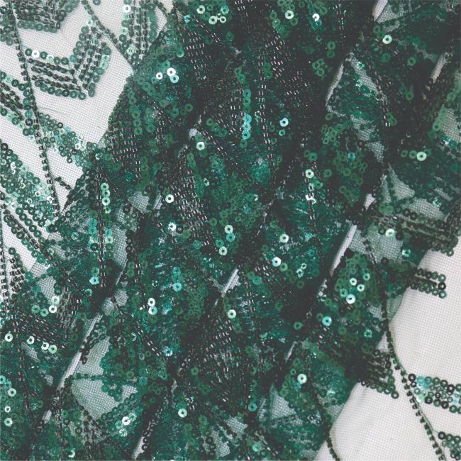 Premium Art Deco Geometric Sequin Fabric for Fashionable Attire - Image 9