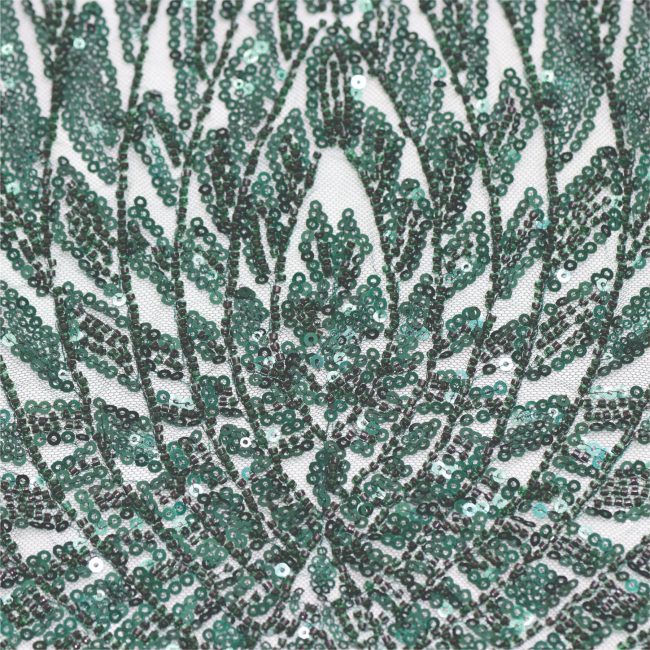 Premium Art Deco Geometric Sequin Fabric for Fashionable Attire