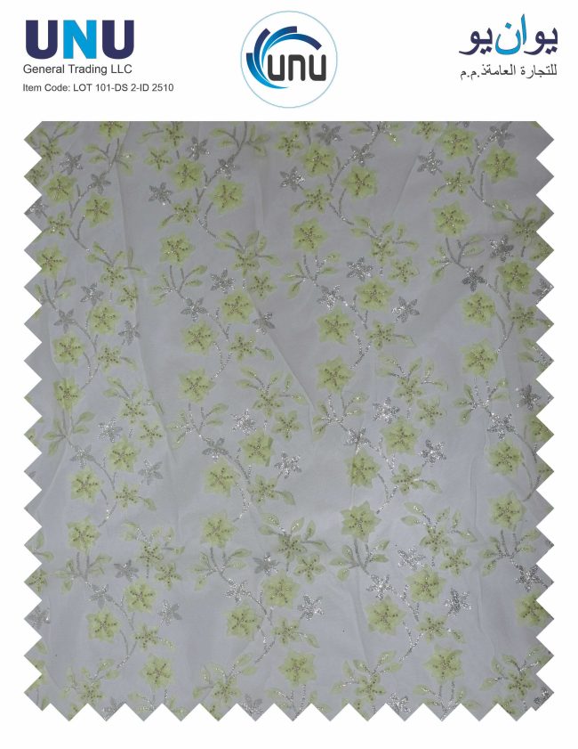Elegant Floral Embroidered Fabric with Sparkling Accents - Image 16