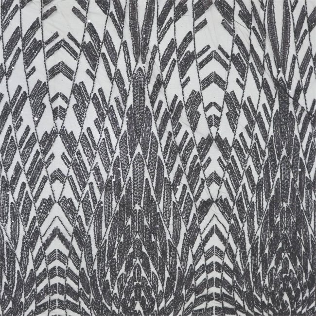 Premium Art Deco Geometric Sequin Fabric for Fashionable Attire - Image 7