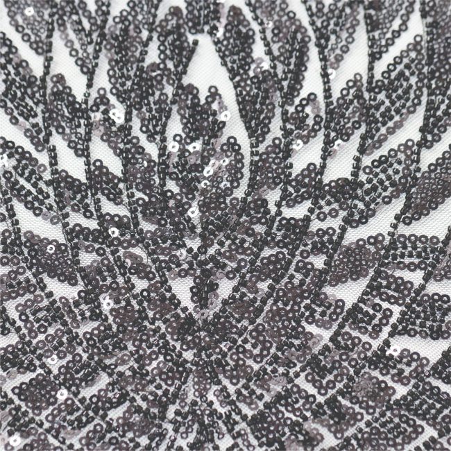 Premium Art Deco Geometric Sequin Fabric for Fashionable Attire - Image 4