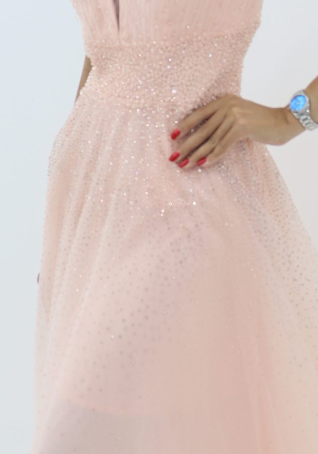 Blush Elegance and Glamour Pink Gown - Image 2
