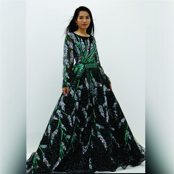 Dazzling Emerald Enchantment Green Gown