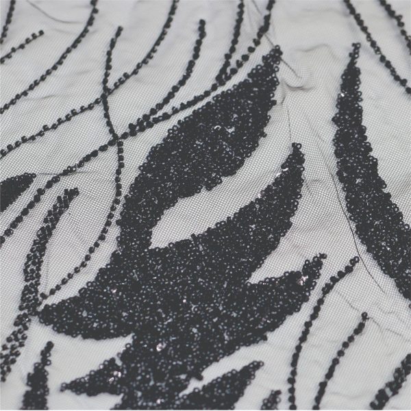 Elegant Floral Embroidered Mesh Fabric for Statement Fashion Pieces