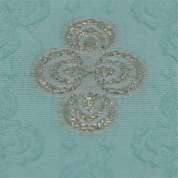 Textured Floral Jacquard Fabric with Metallic Accents