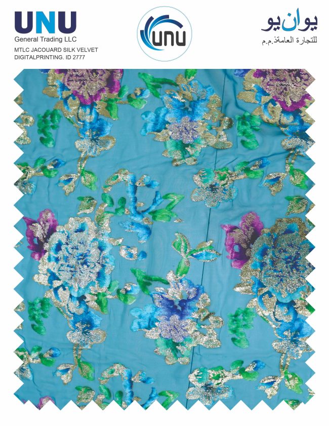 Luxurious Floral Embroidered Mesh Fabric with Rich Metallic Gold Accents - Image 2
